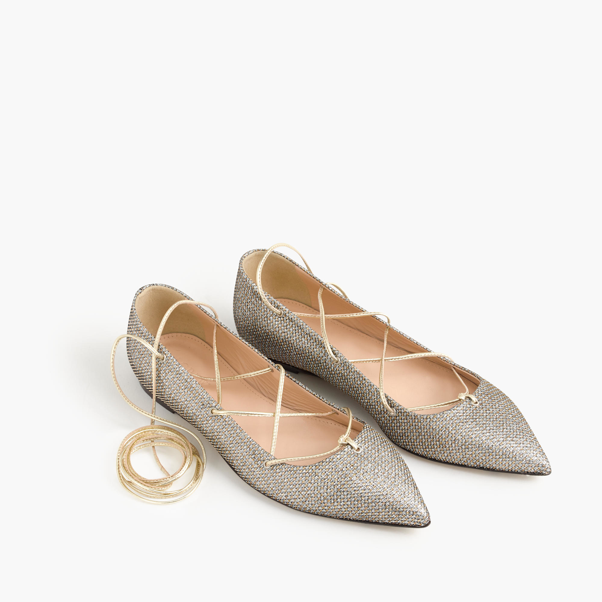 gold and silver flats