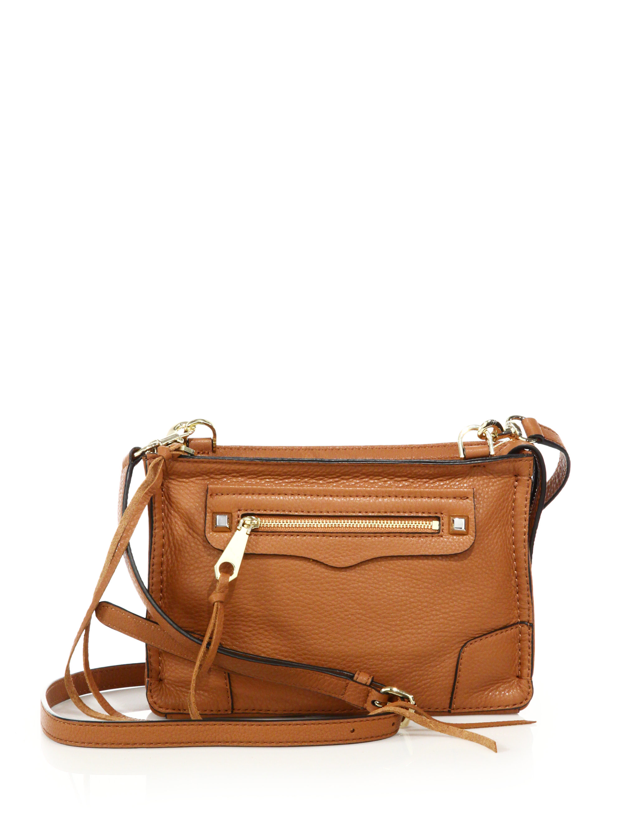 Rebecca Minkoff Regan Leather Crossbody Bag in Brown | Lyst