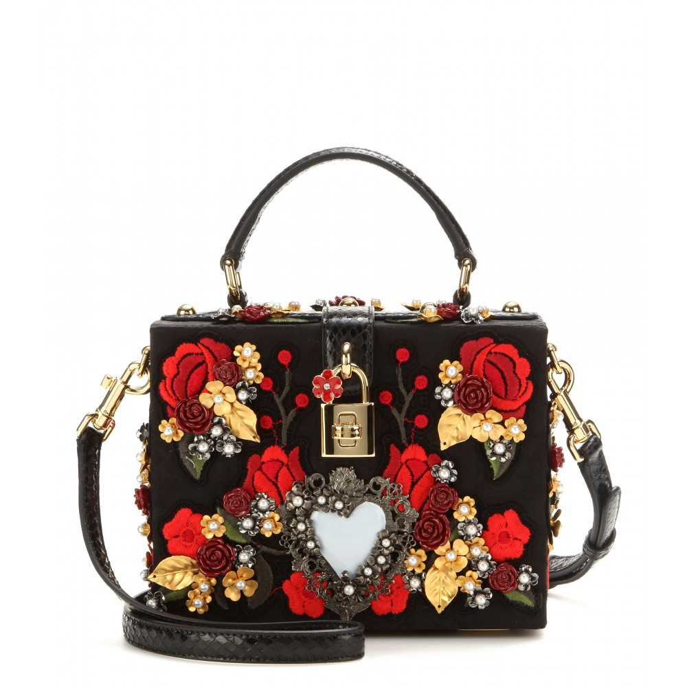 Dolce & Gabbana Embellished Box Clutch in Black - Lyst