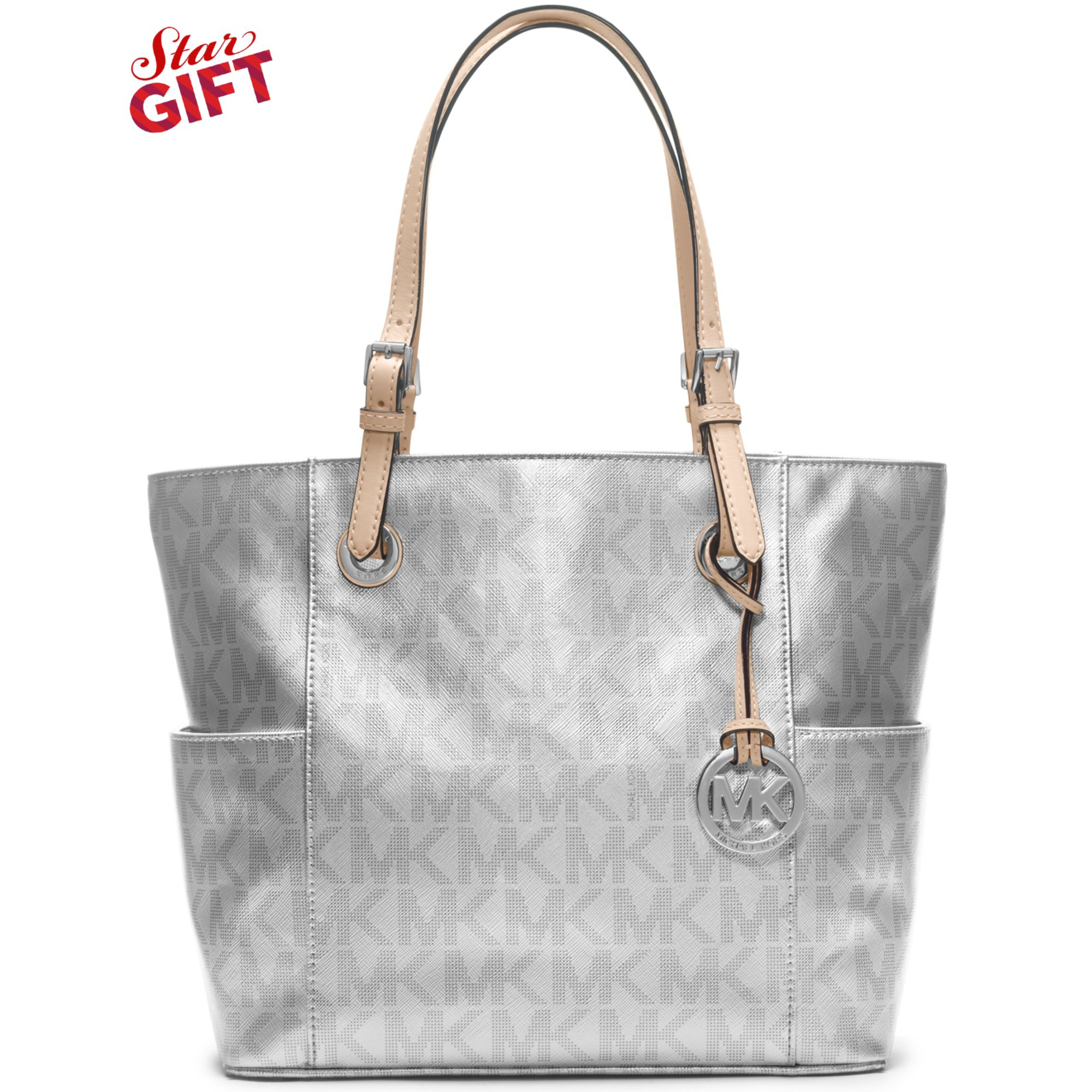 Michael Kors White Signature Tote