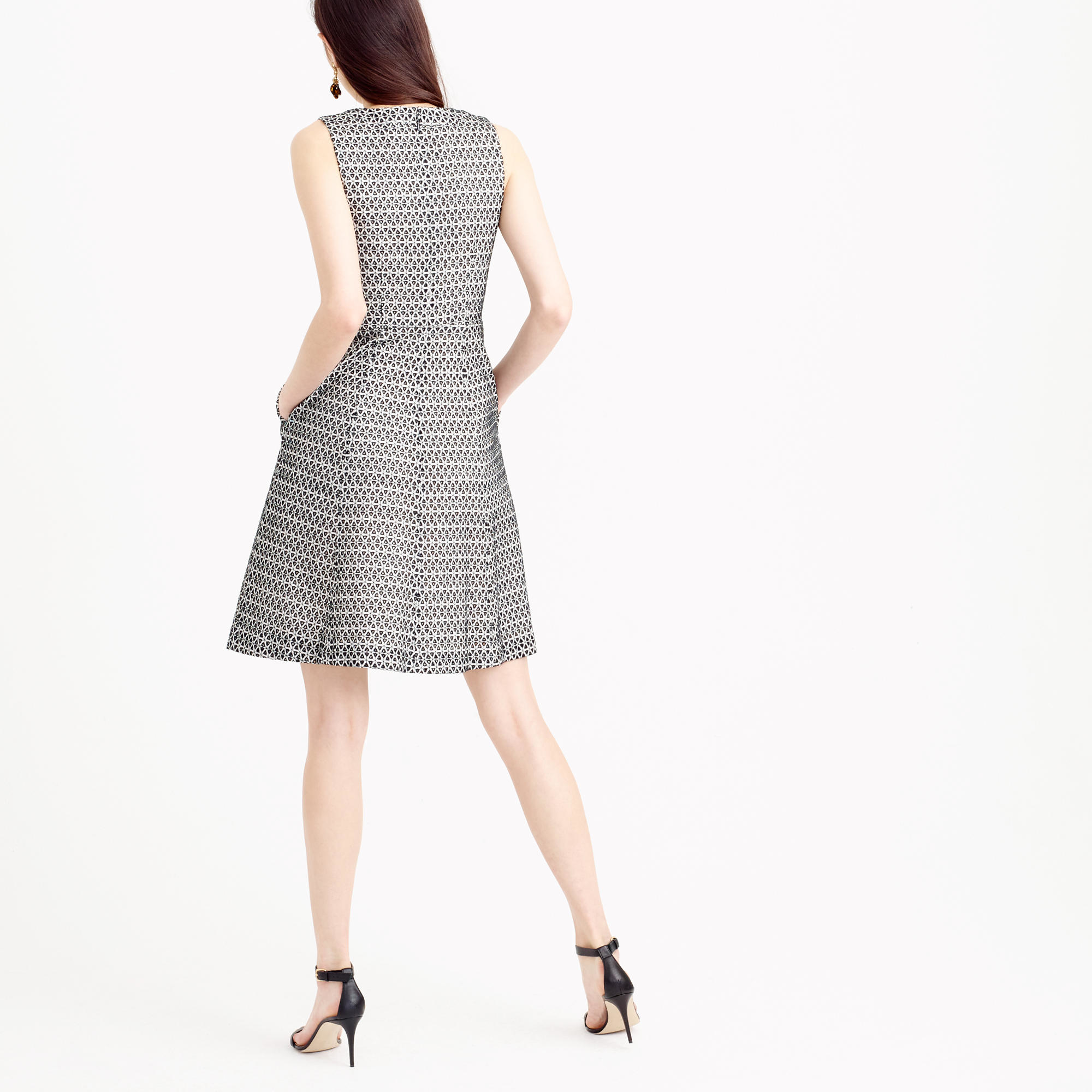 j crew black eyelet dress