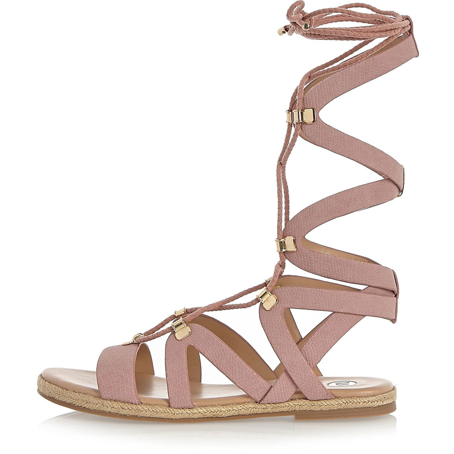 river island pink sandals