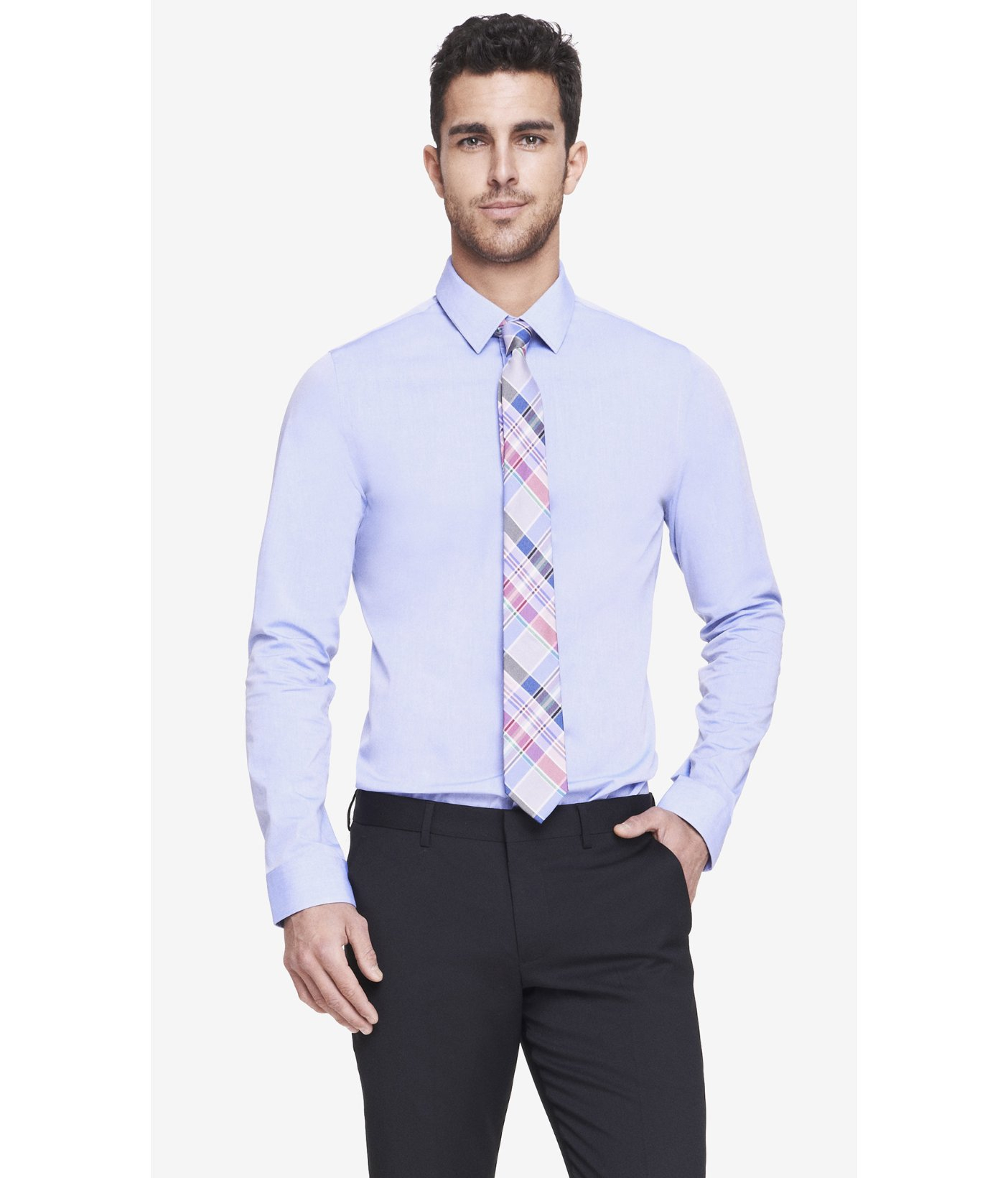 Express Tall Extra Slim 1Mx Shirt - Iridescent in Blue for Men (CHELSEA ...