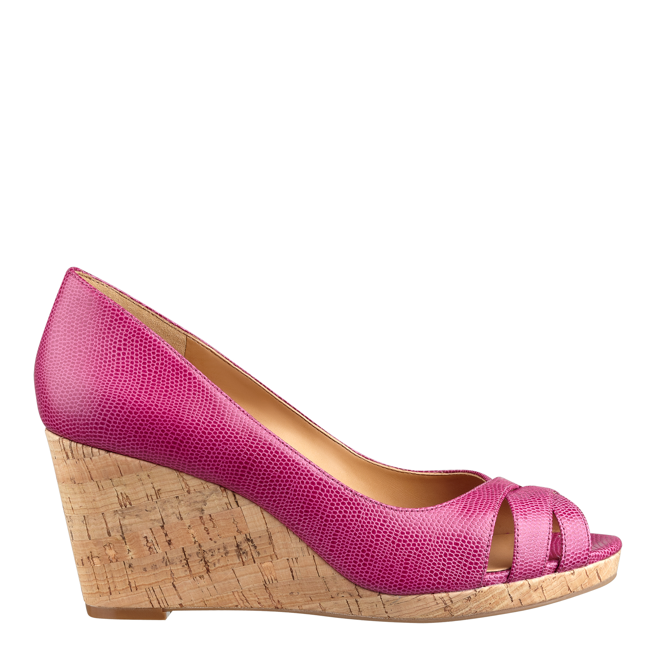 Nine West Pink Wedges | Pink wedges, Peep toe wedge sandals, Peep toe wedges