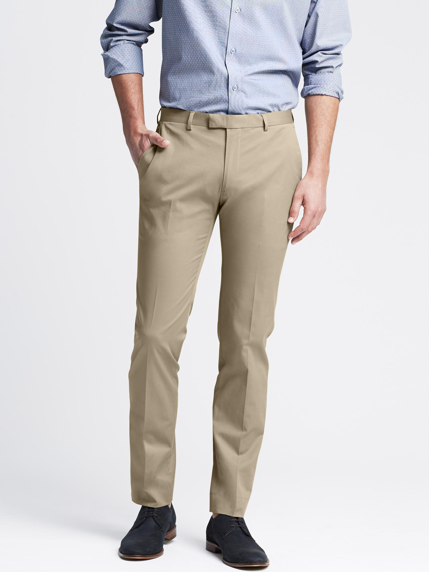 Banana Republic Modern Slim-fit Chino Suit Trouser in Khaki for Men ...
