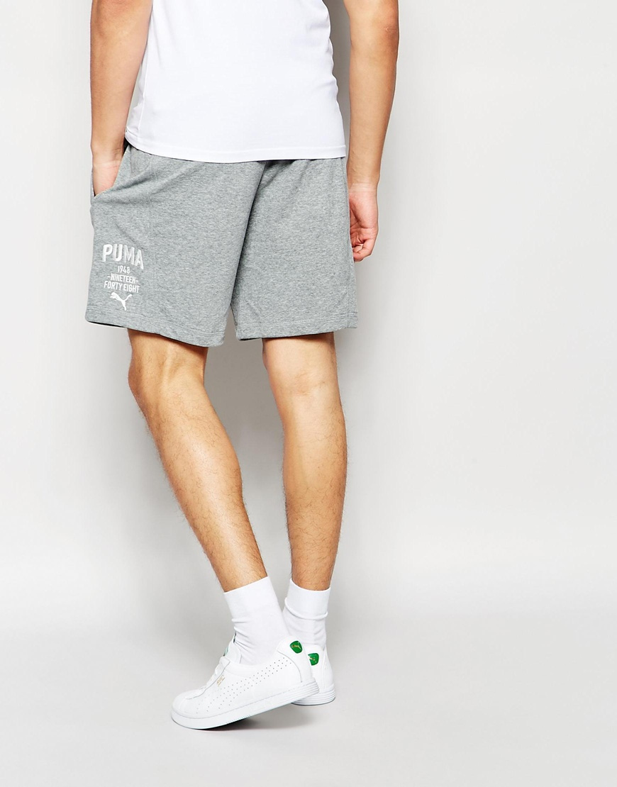 PUMA Athletic Sweat Shorts in Grey 