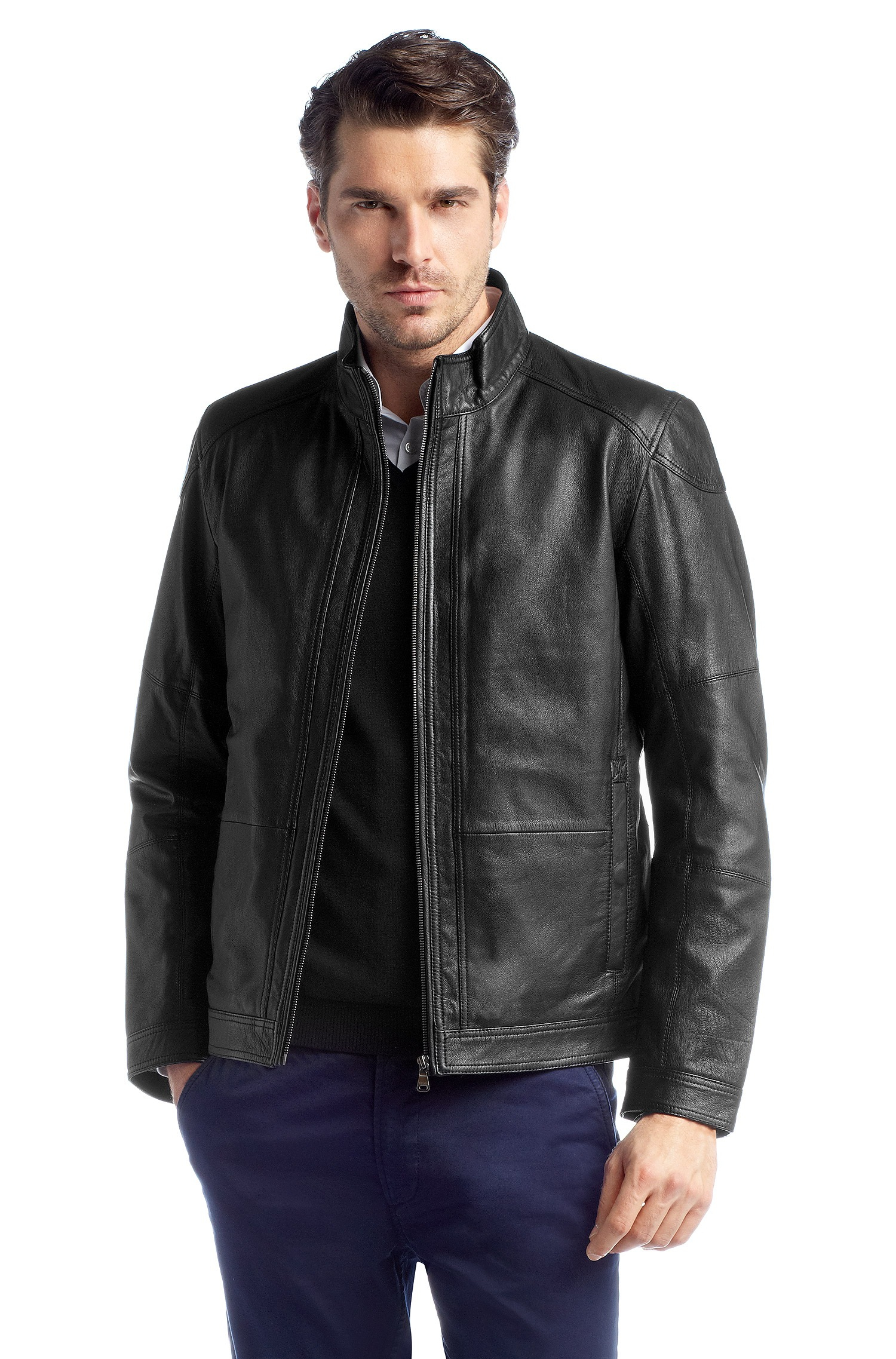 Goatskin Leather Jacket Alekson