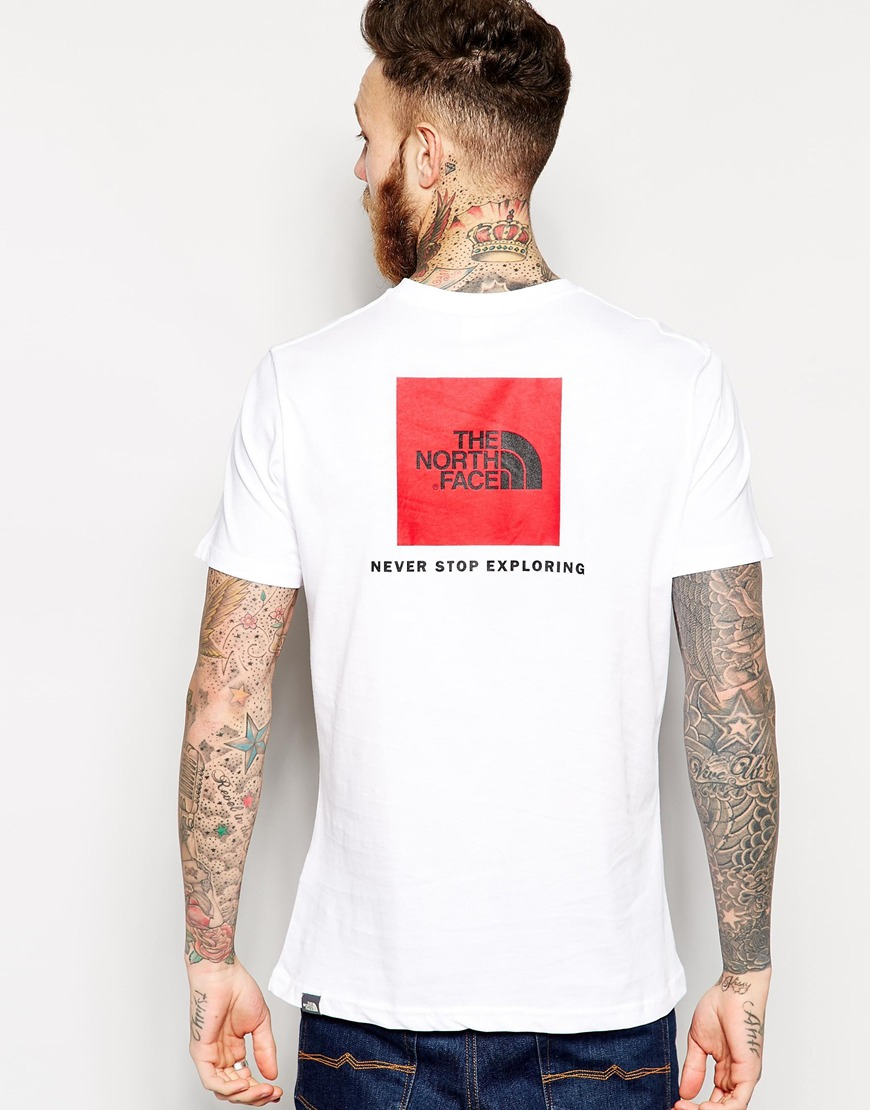 north face box logo t shirt