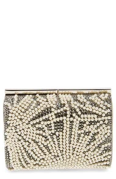 jimmy choo white clutch bag