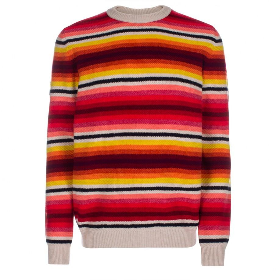 Paul Smith Men's Multi-colour Textured-stripe Lambswool Sweater for Men -  Lyst