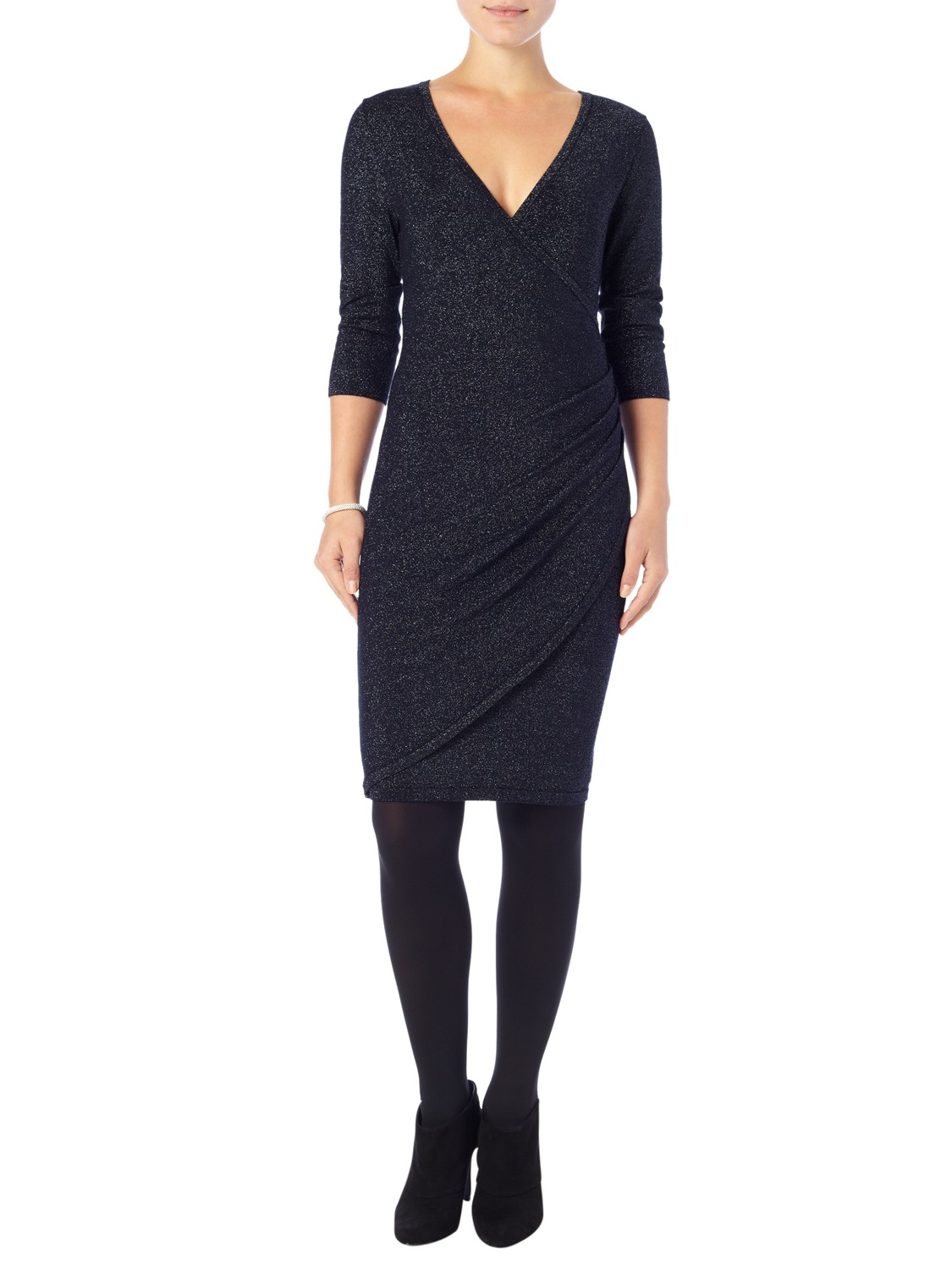 Phase Eight Synthetic Shimmer Maisie Wrap Dress in Navy (Blue) - Lyst
