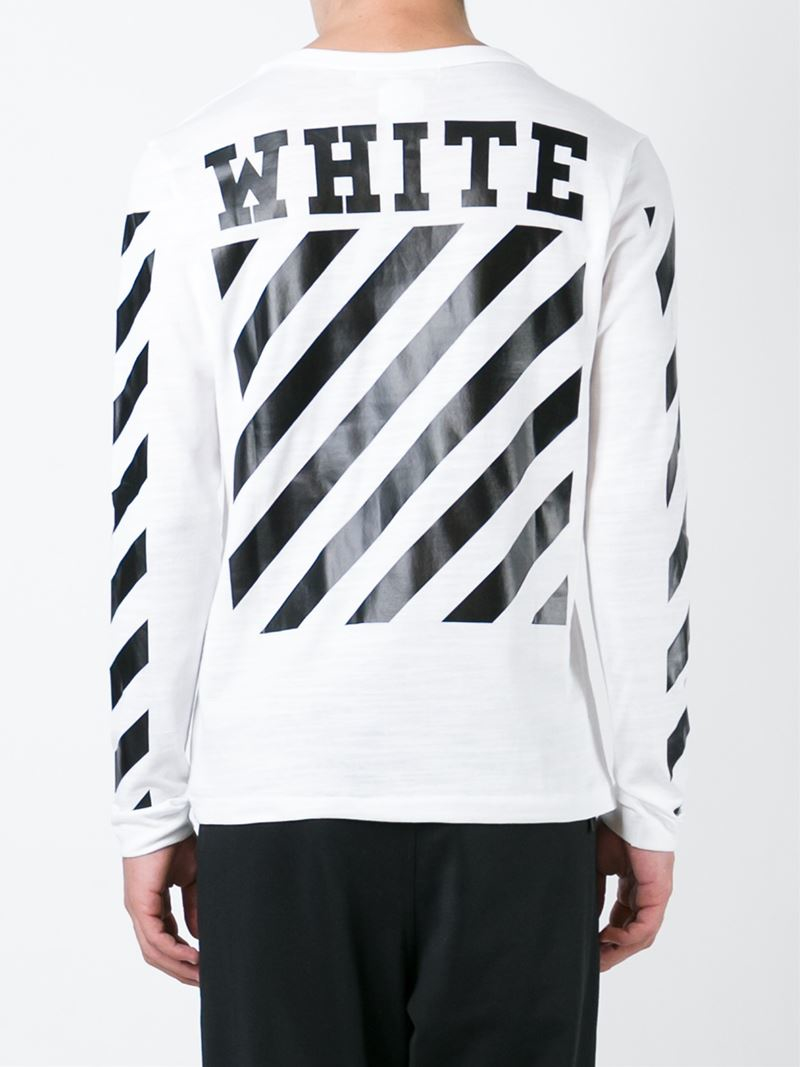 Off-white c/o virgil abloh Logo Print T-Shirt in White for Men | Lyst