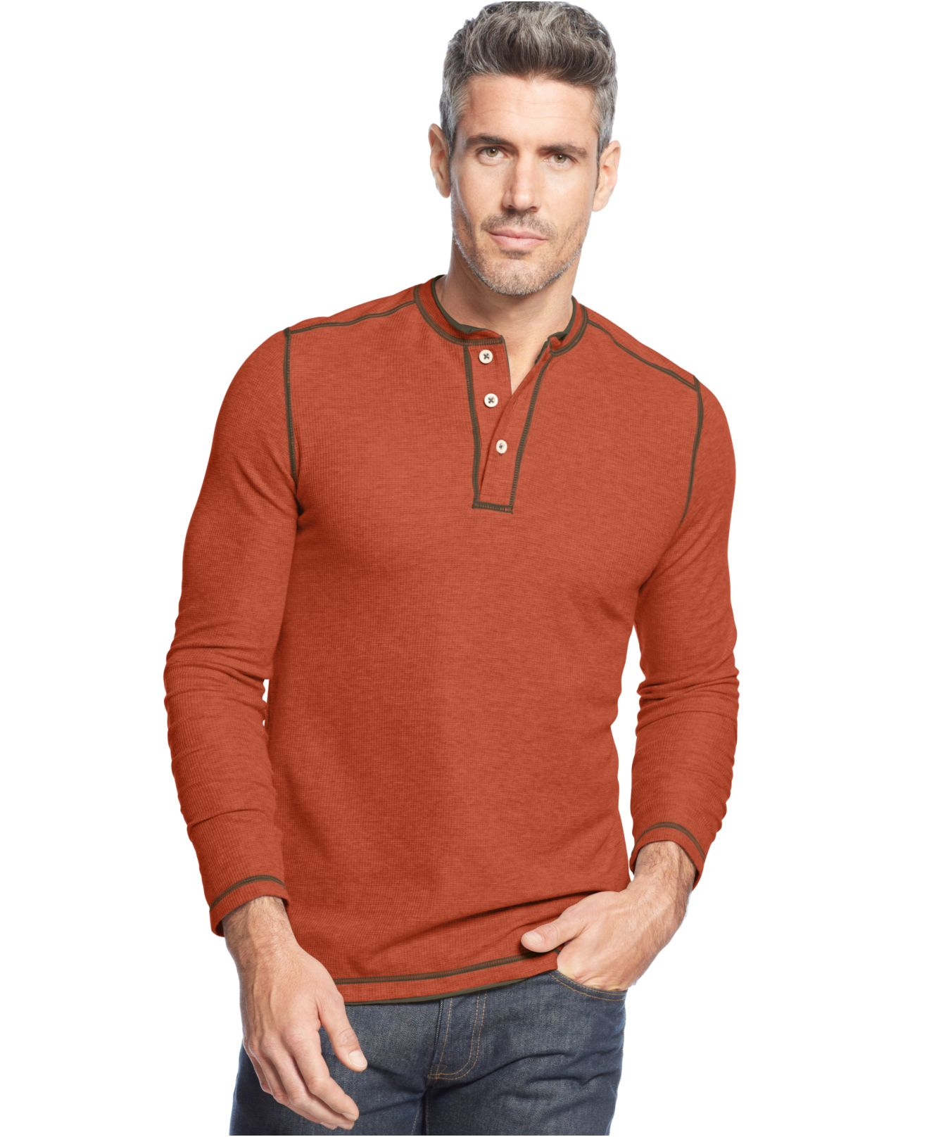 Tommy bahama Grand Thermal Henley in Red for Men (Siam Red) Lyst