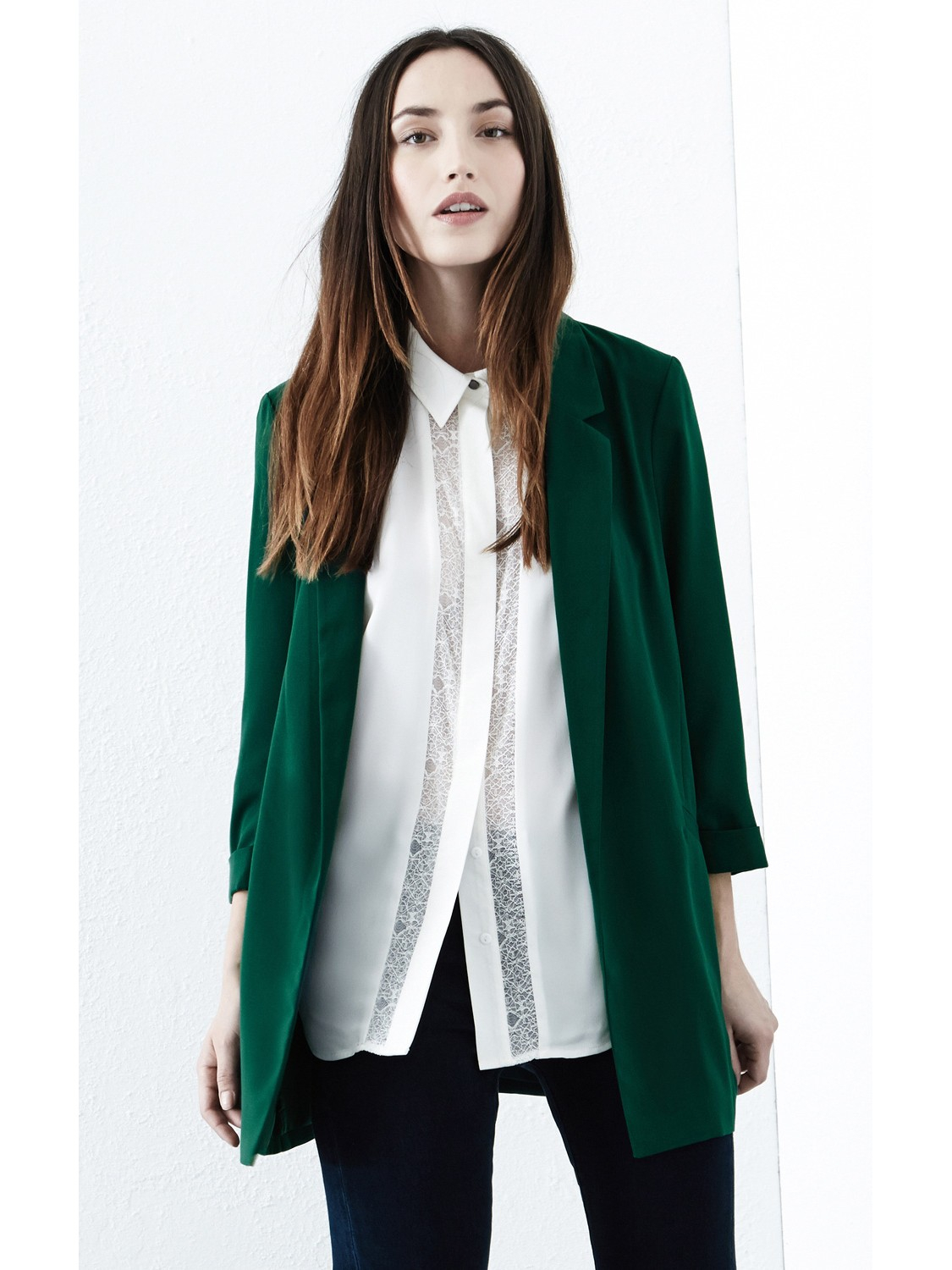 warehouse green coat