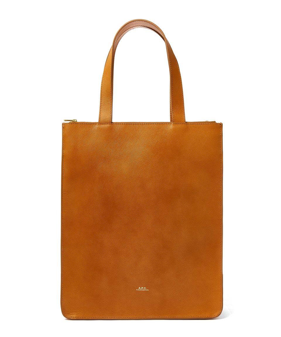 Lyst - A.P.C. Camel Leather Tote Bag in Orange