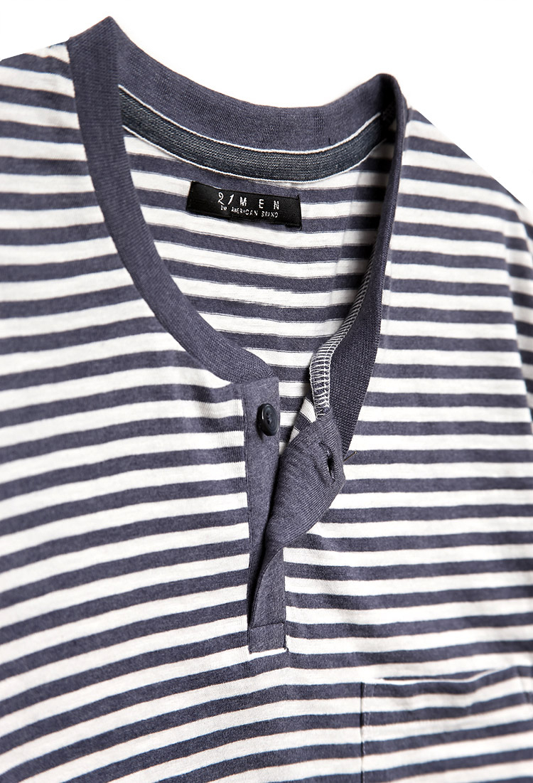 mens striped henley