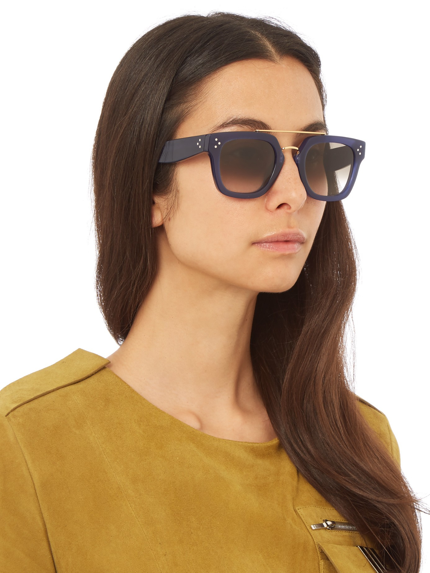 Celine Aviator Acetate Sunglasses in Blue | Lyst