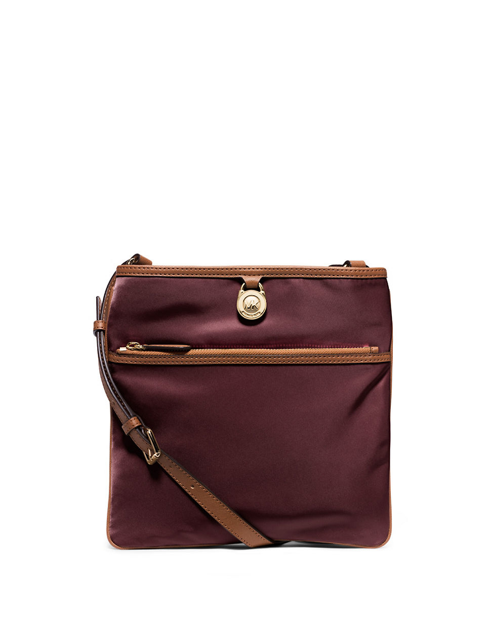 Michael michael kors Kempton Large Crossbody Bag in Red (Merlot) | Lyst