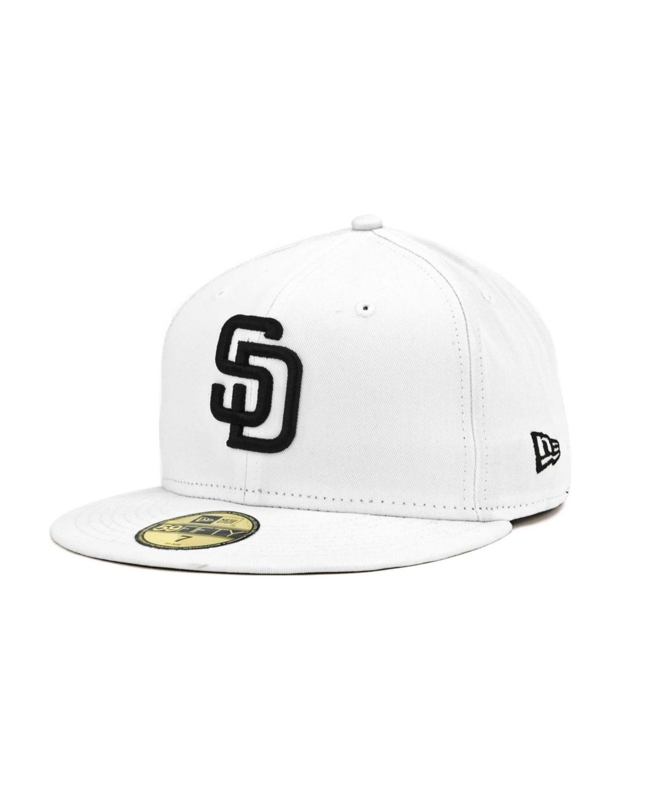 KTZ San Diego Padres Mlb White And Black 59fifty Cap for Men