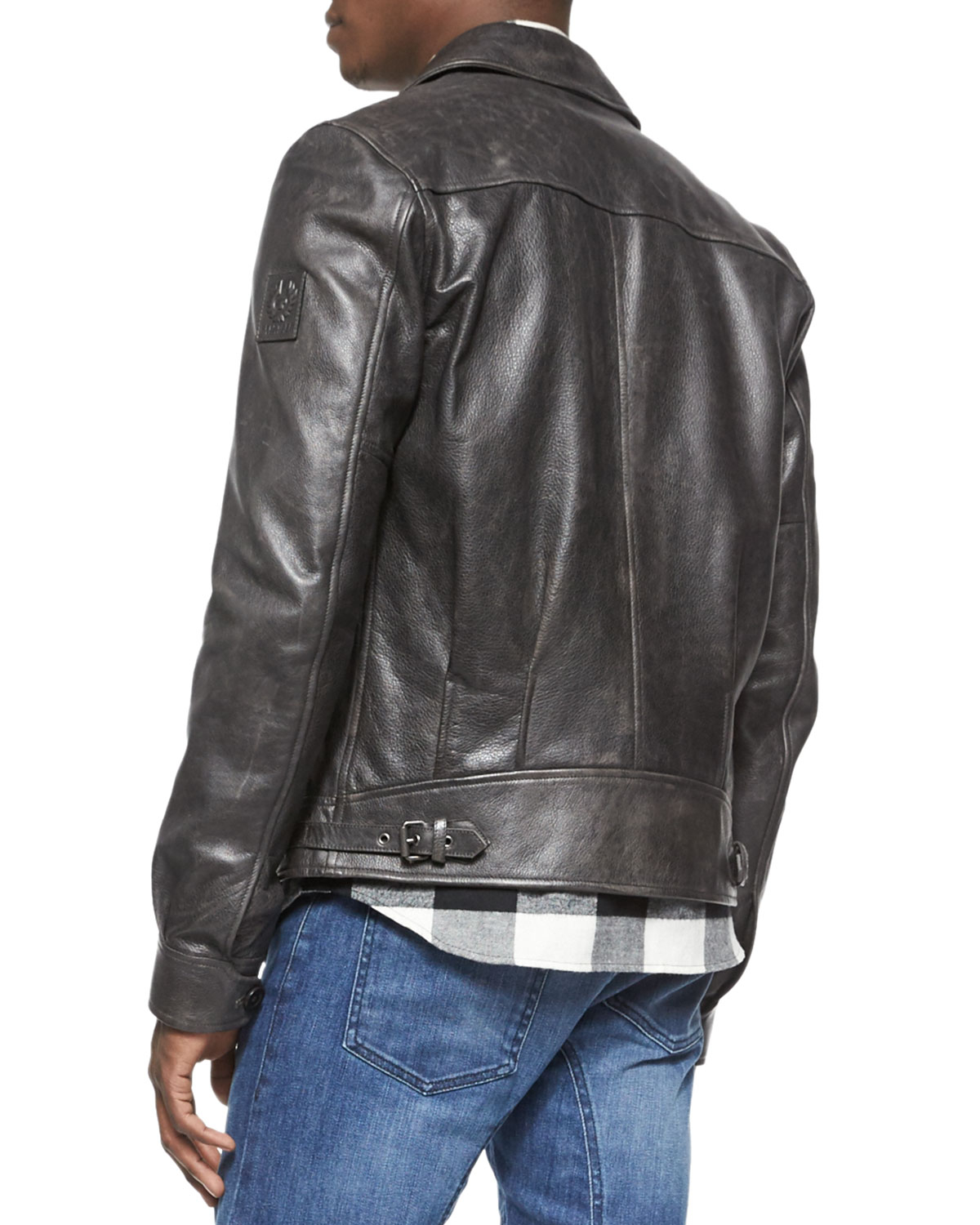 Lyst Belstaff Heritage Ryder Faded Leather Jacket in Black for Men