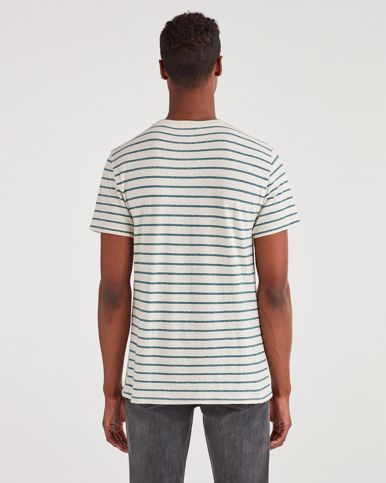 mens striped pocket tee