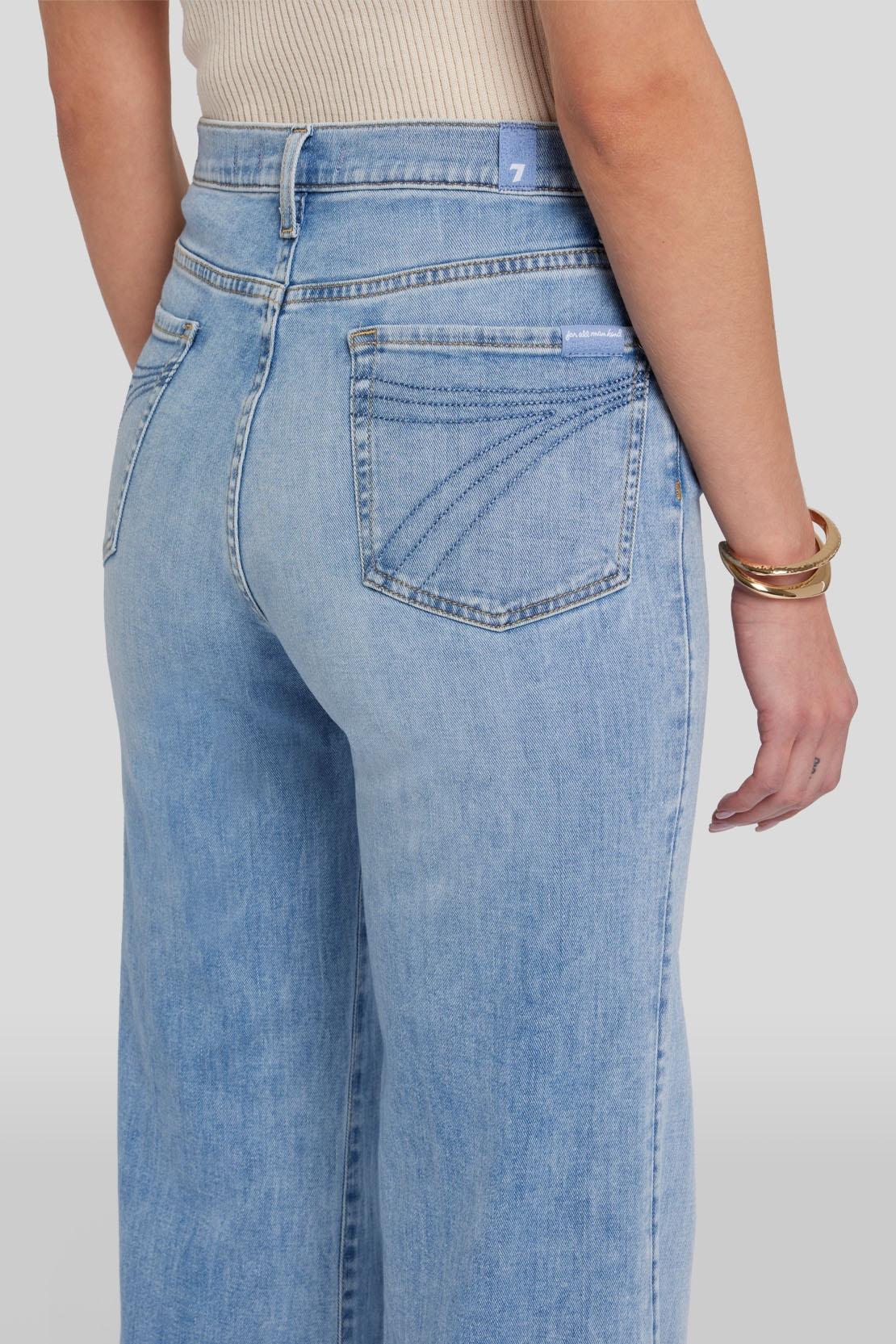 For All Mankind Modern Dojo Tailorless Morning Sky With Raw Cut