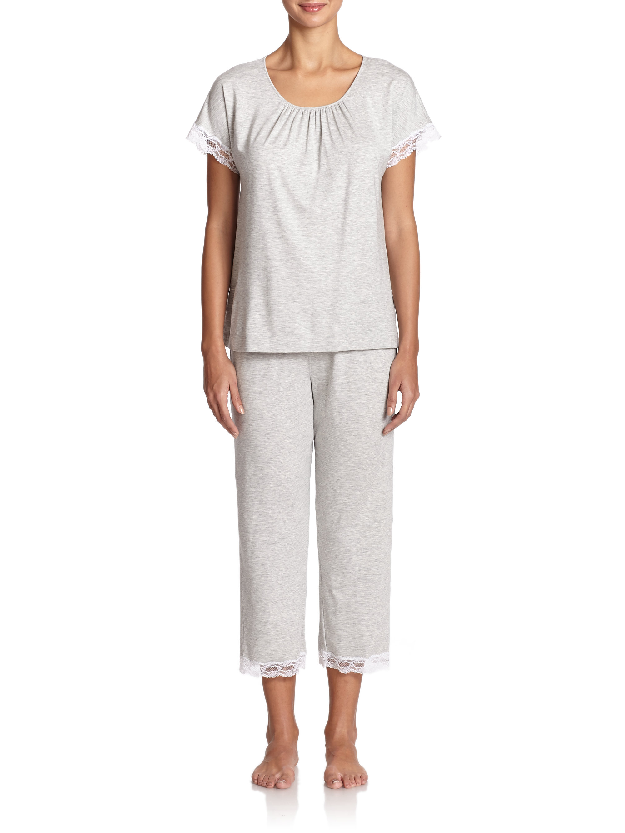 gray for hair 2015 color Cropped Lyst in Liz Hanro Gray Pajamas gray for hair 2015 color Cropped Lyst in Liz Hanro Gray Pajamas