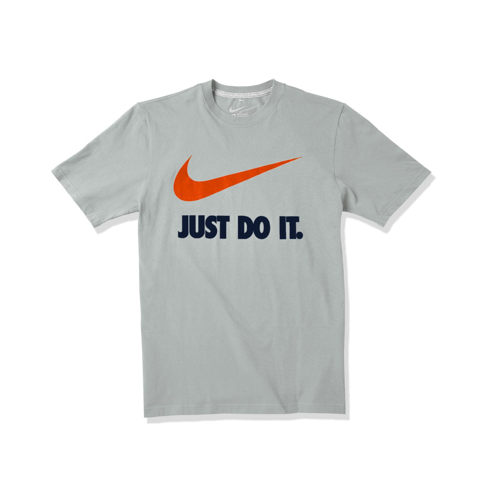 Nike Just Do It Swoosh Tee in Gray for Men | Lyst