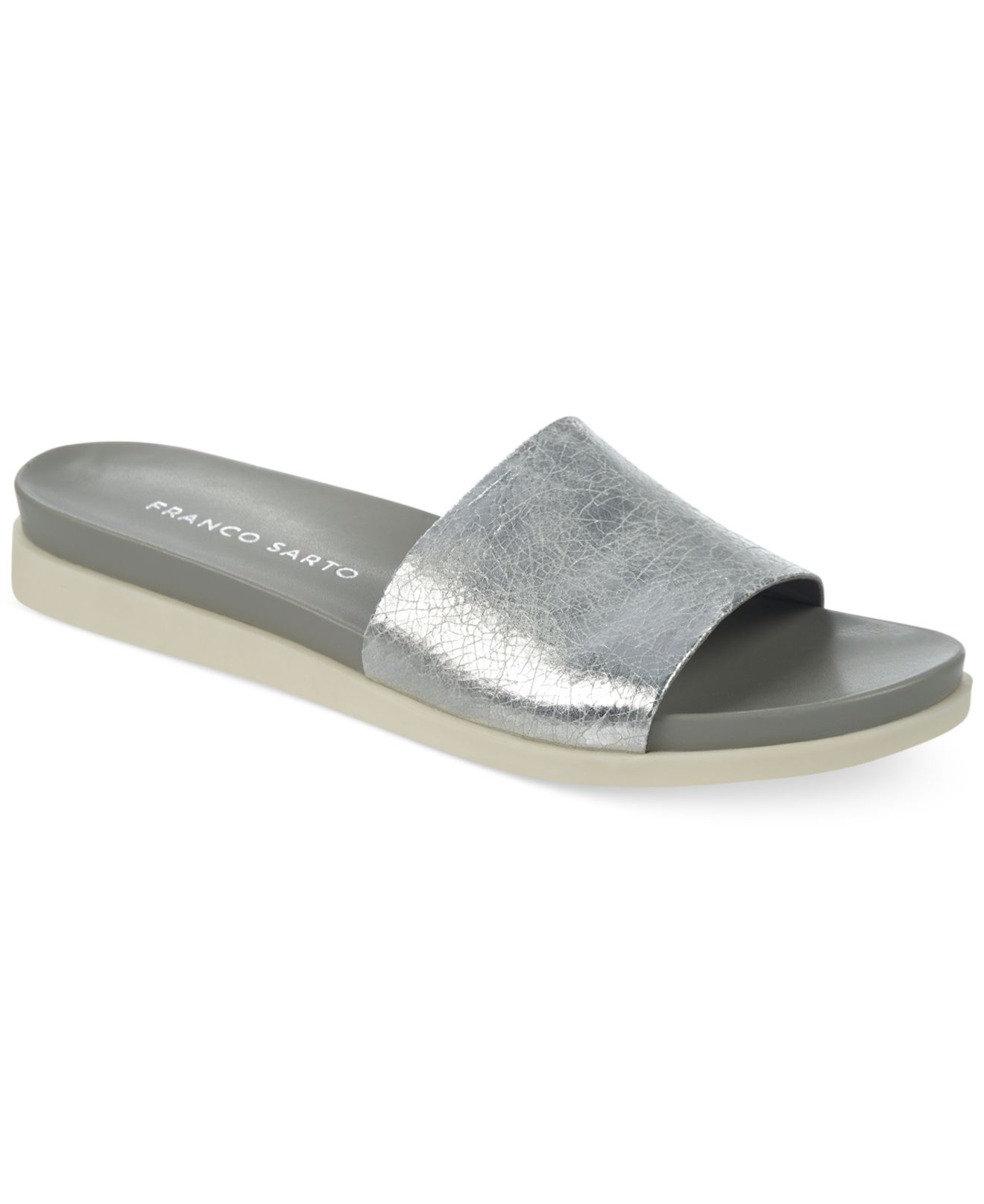 franco sarto silver flats