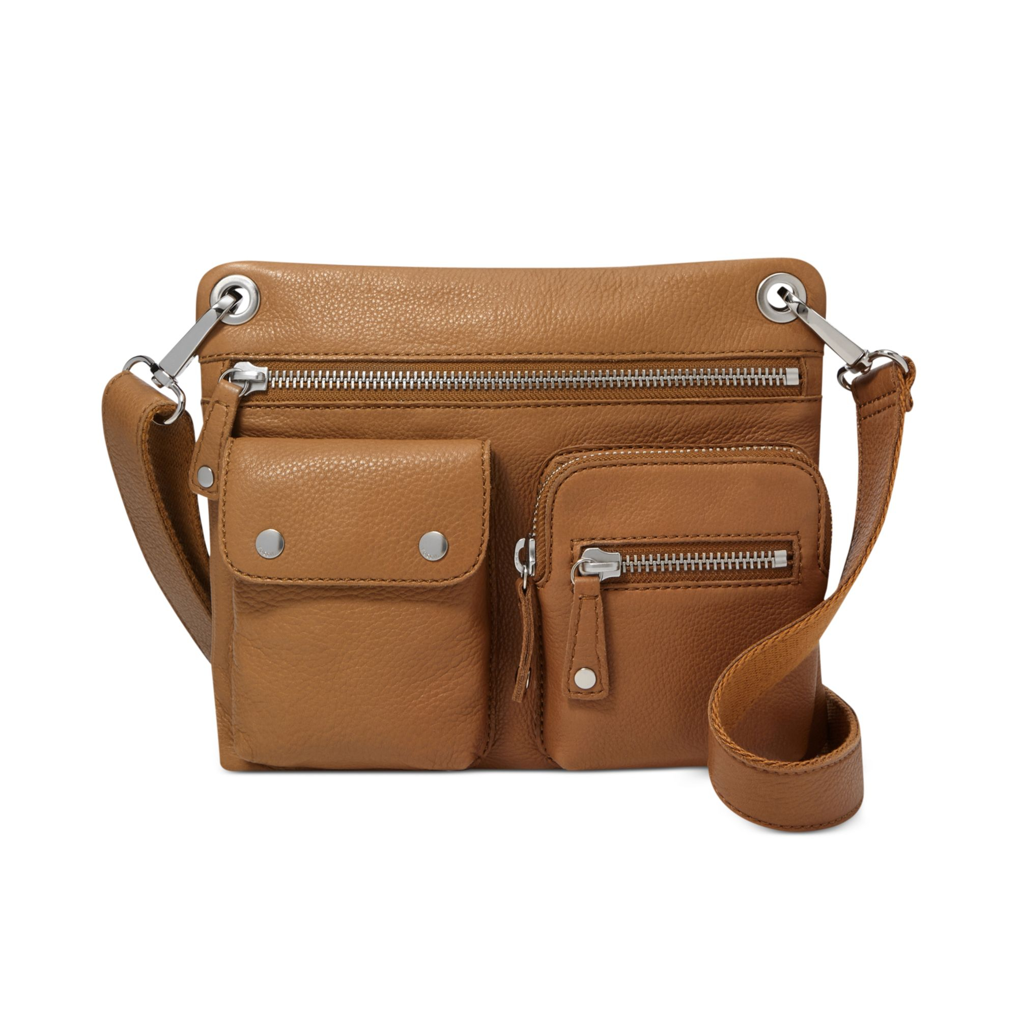 Fossil Sutton Leather Cross-body in Brown (SADDLE) | Lyst