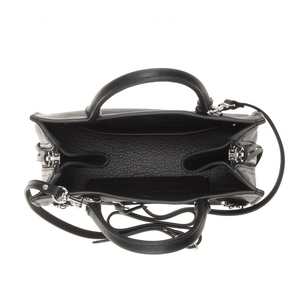 Balenciaga Mini Papier A4 Zip Around Leather Shoulder Bag in Black | Lyst