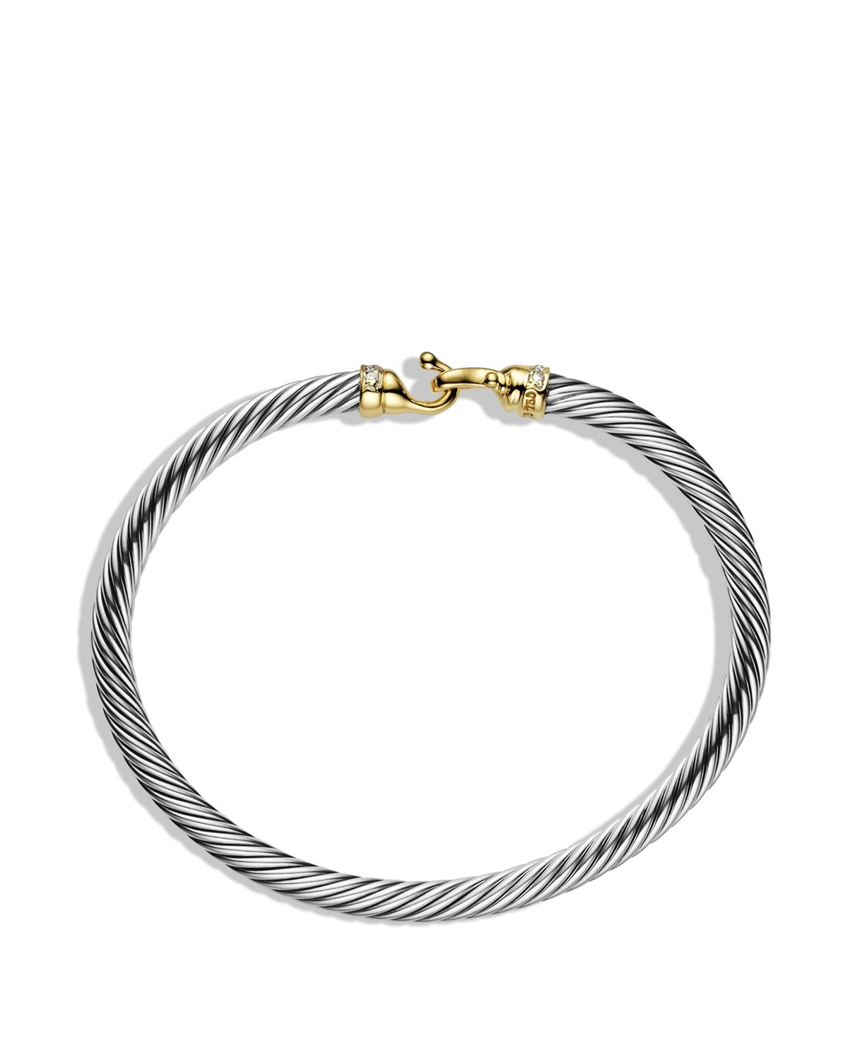 Lyst David Yurman Cable Buckle Bracelet With Diamonds Gold In Gallery