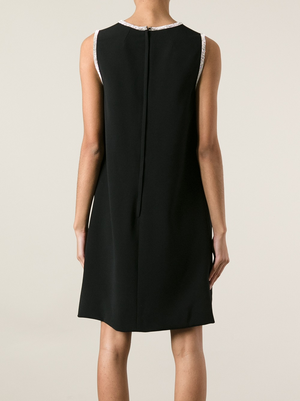 Dolce & Gabbana Sleeveless Shift Dress in Black Lyst