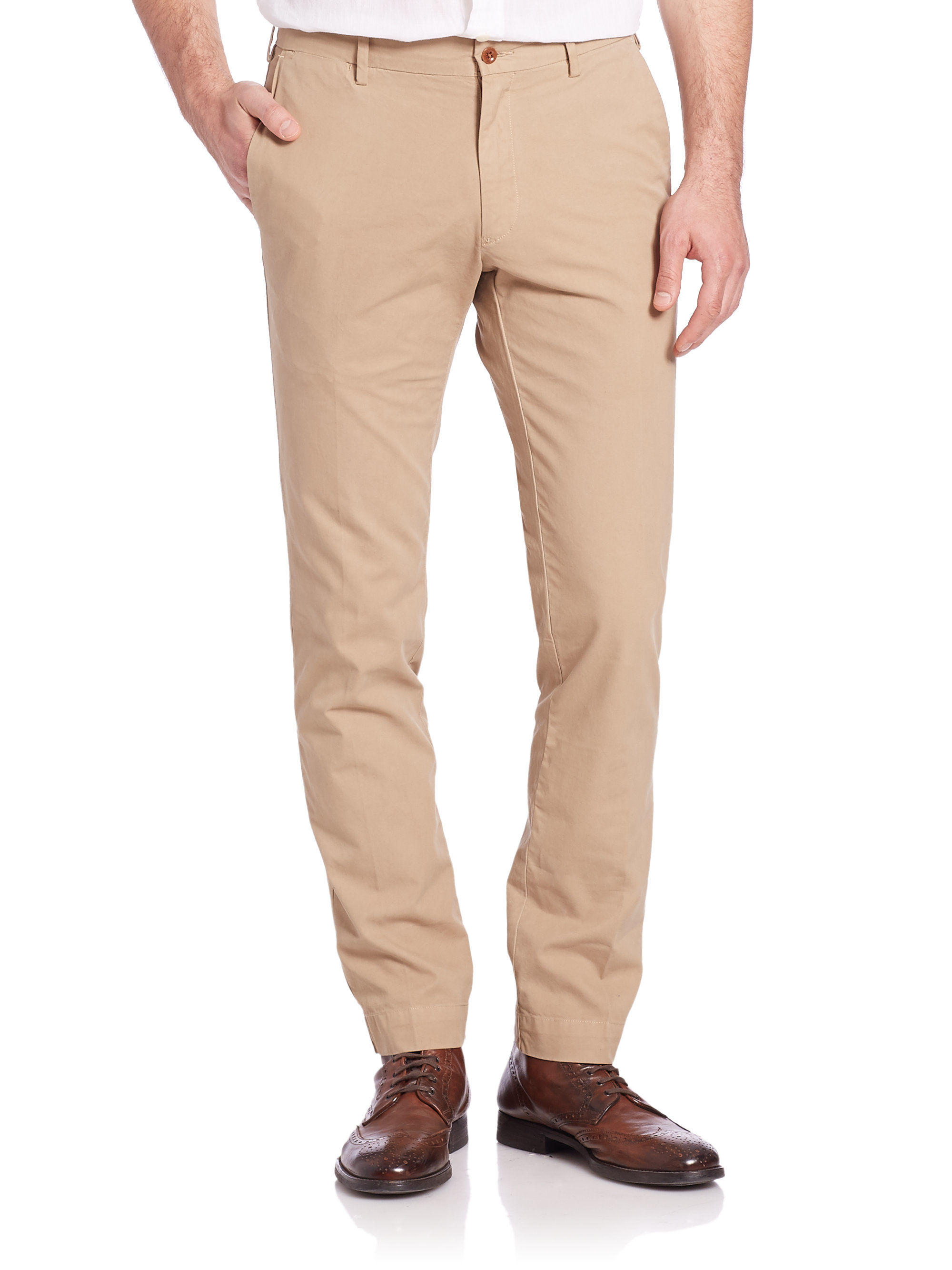 Polo Ralph Lauren Slim-fit Newport Pants in Natural for Men | Lyst