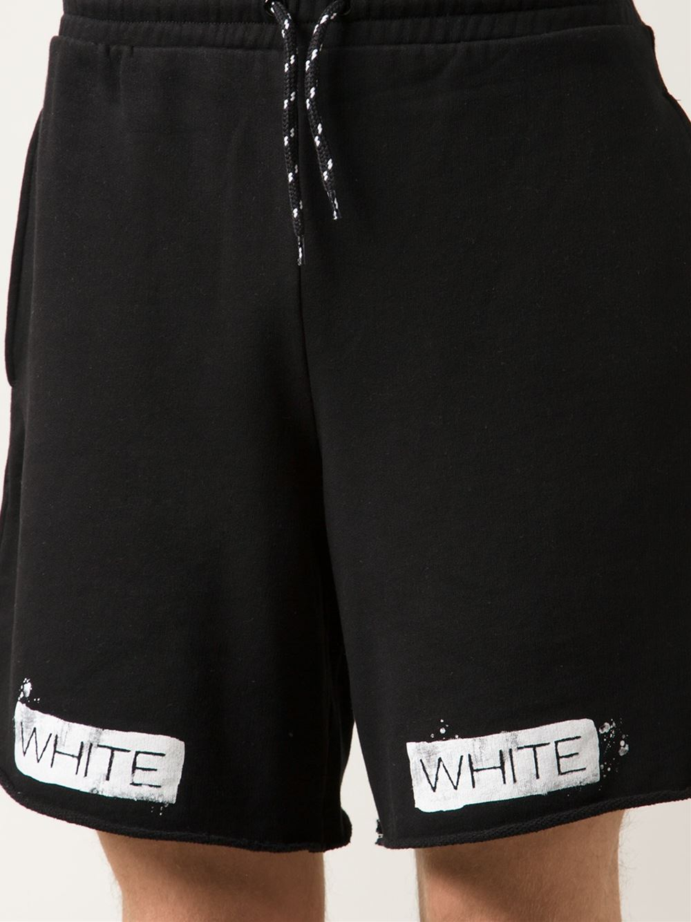 off white black shorts
