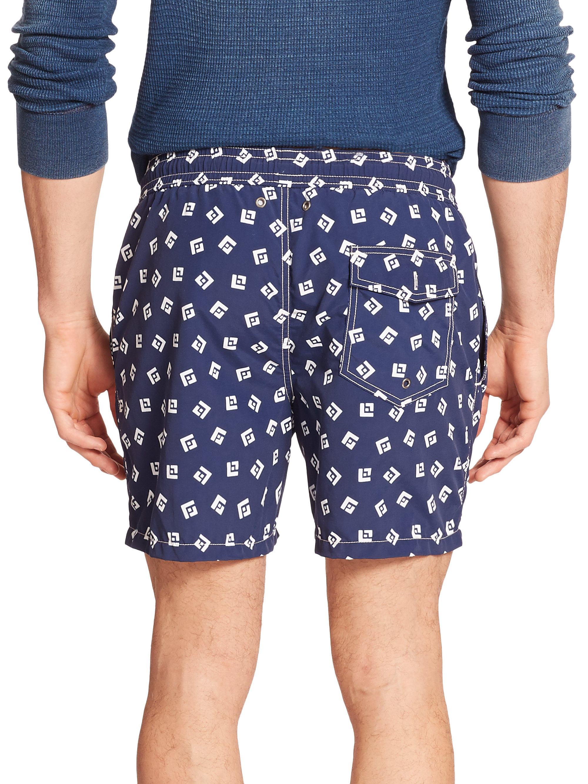 mens navy ralph lauren swim shorts