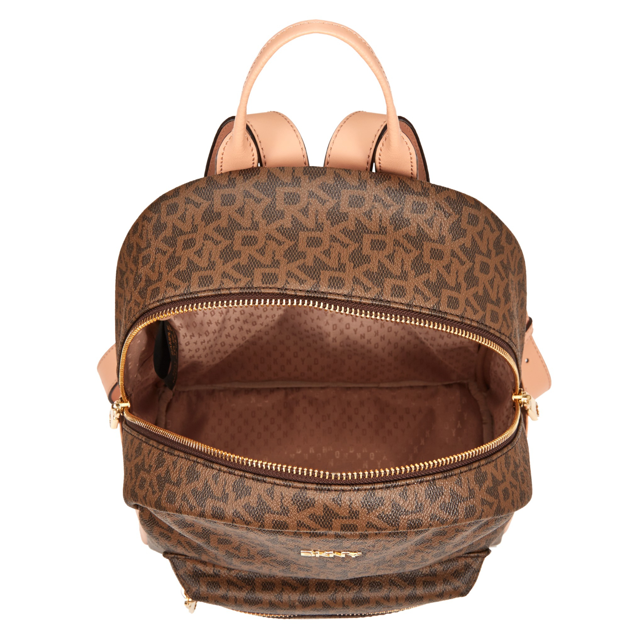 Dkny Heritage Coated Leather Logo Backpack In Brown Lyst Gallery