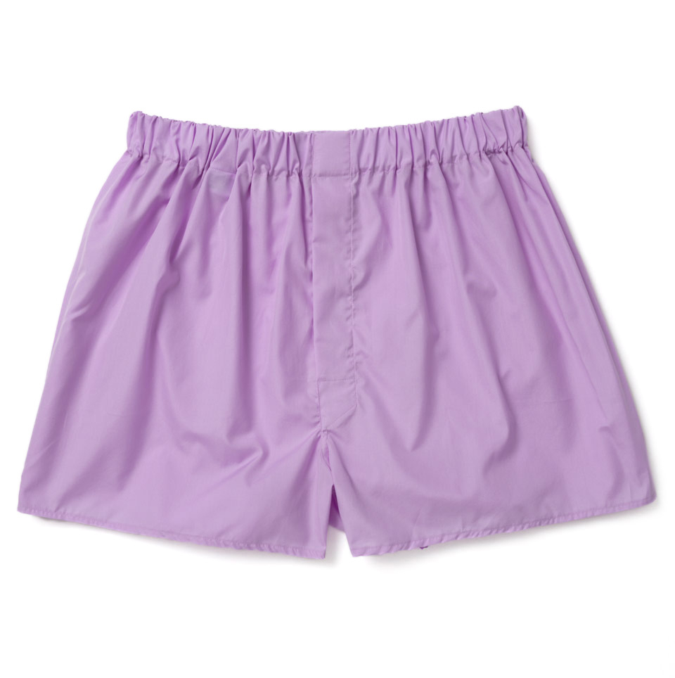 Turnbull & asser Plain Lilac Boxer Shorts In Sea Island Quality Cotton ...