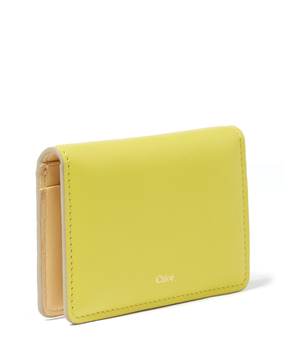 Chlo Yellow Bi Colour Baylee Card Holder in Yellow | Lyst