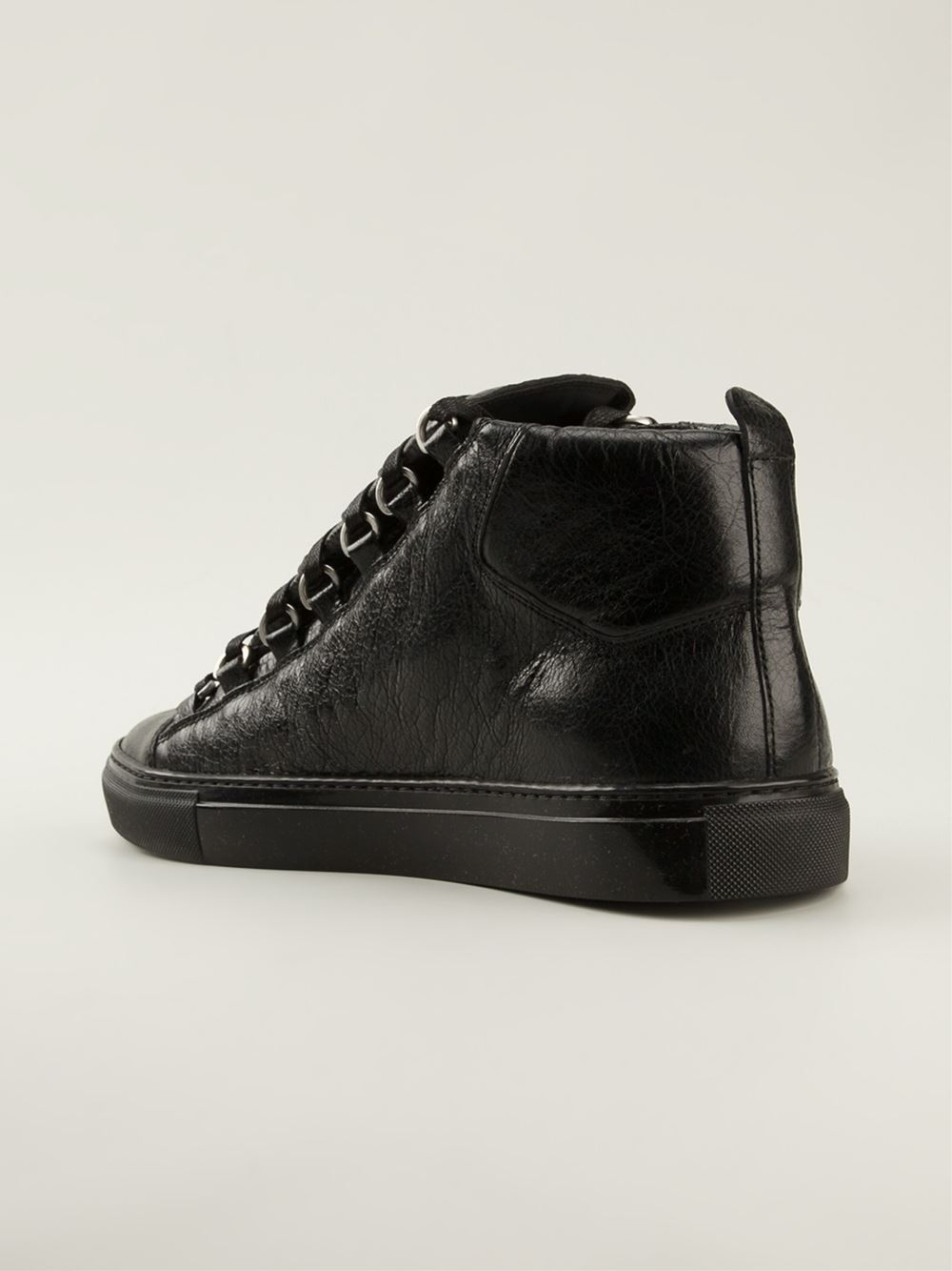 Balenciaga Arena High-Top Leather Trainers in Black for Men - Lyst
