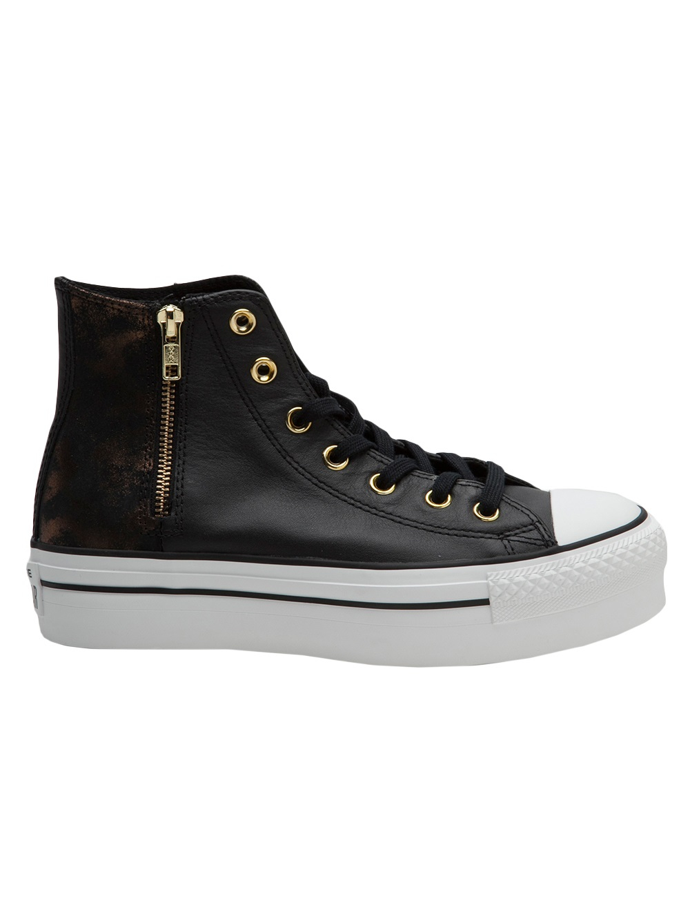 Converse Platform Zip Shoe in Black | Lyst