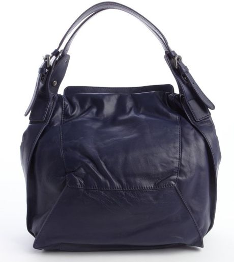 Kooba Blue Indigo Leather Valerie Shoulder Bag in Blue | Lyst