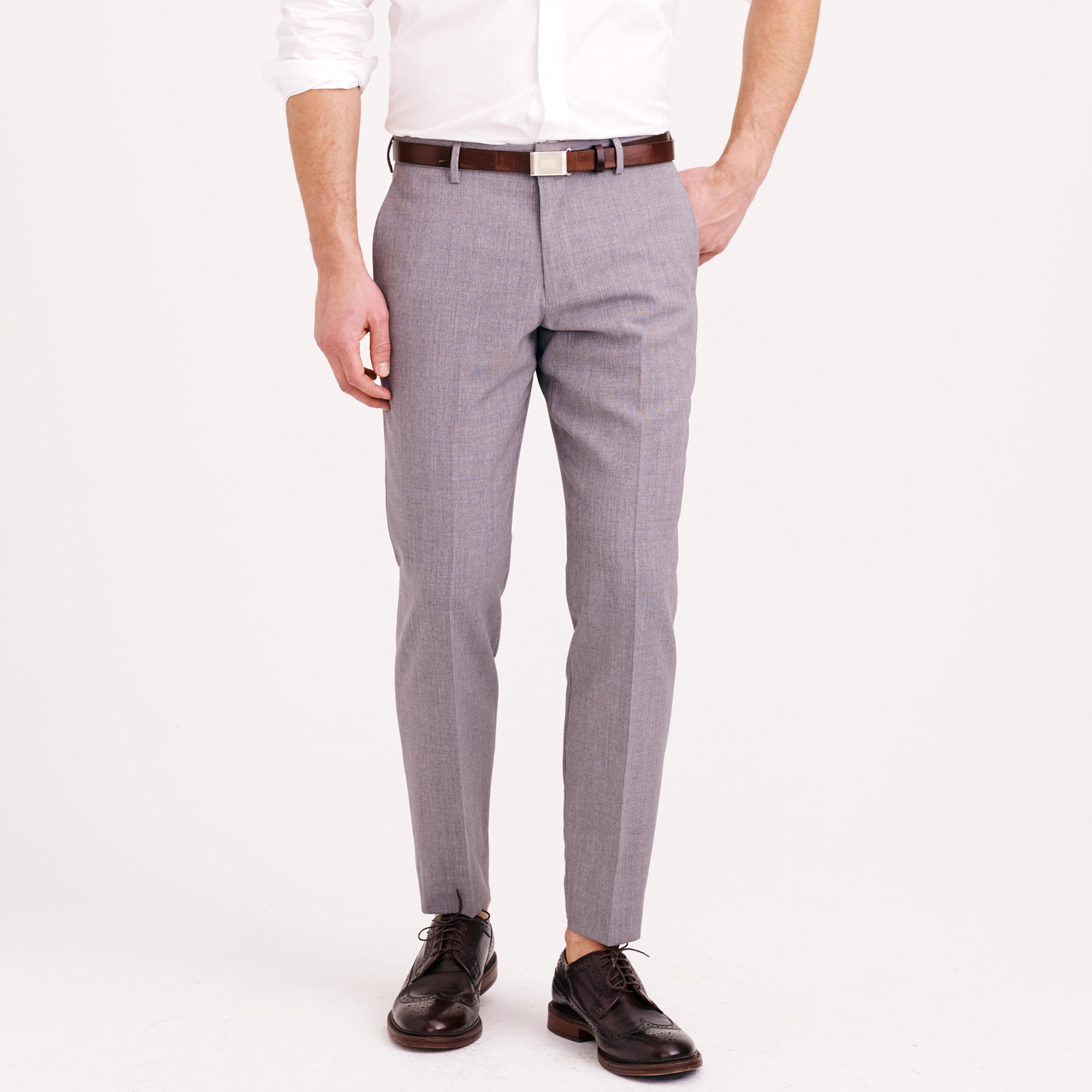 J.crew Ludlow Traveler Suit Pant In Italian Wool in Gray for Men (light charcoal) Lyst