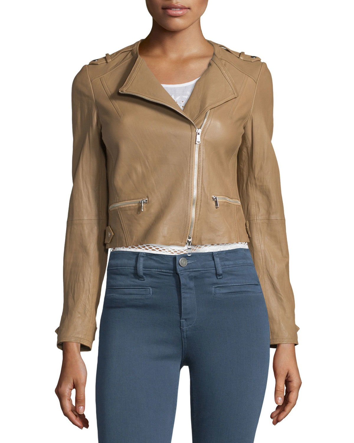 Lyst Joie Odina Leather Jacket In Brown Gallery