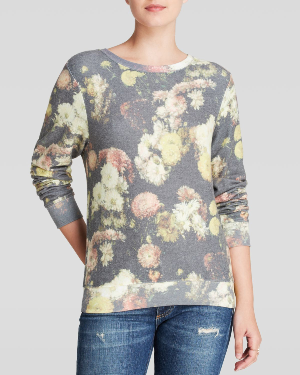 wildfox floral sweatshirt