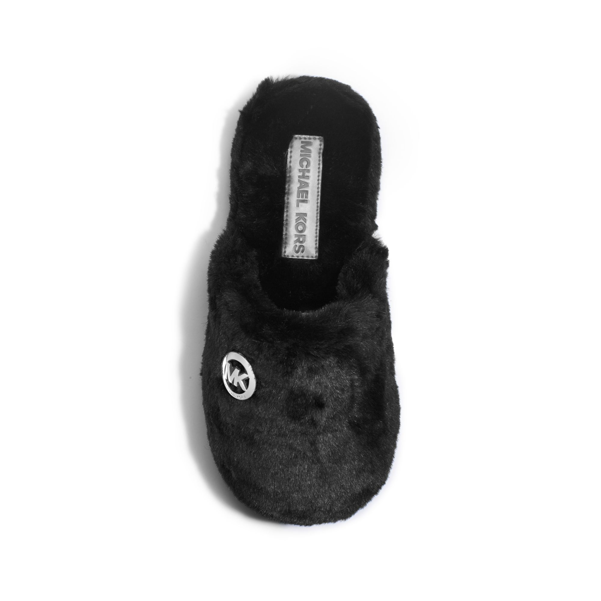 michael kors fur slippers