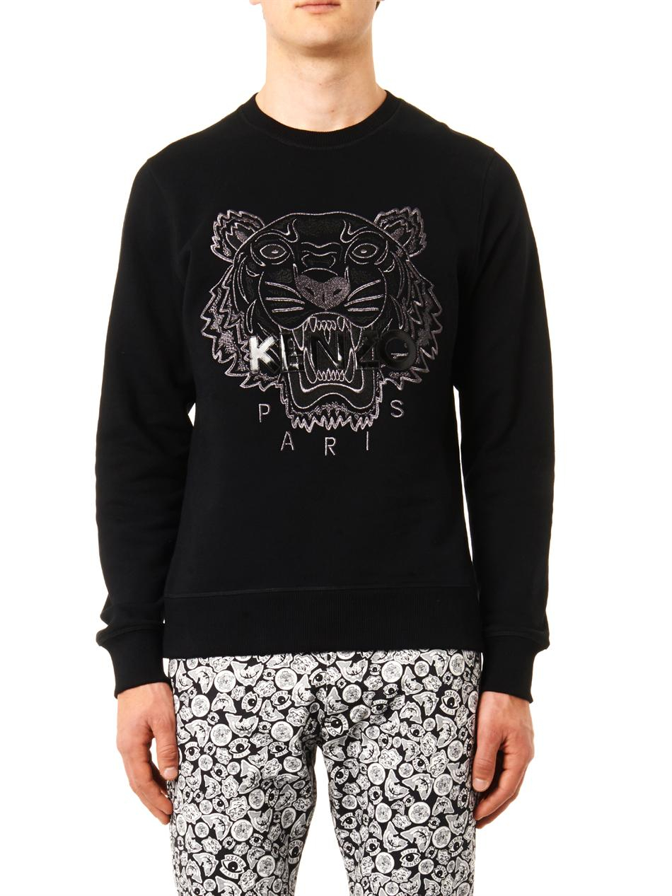 black and silver kenzo jumper