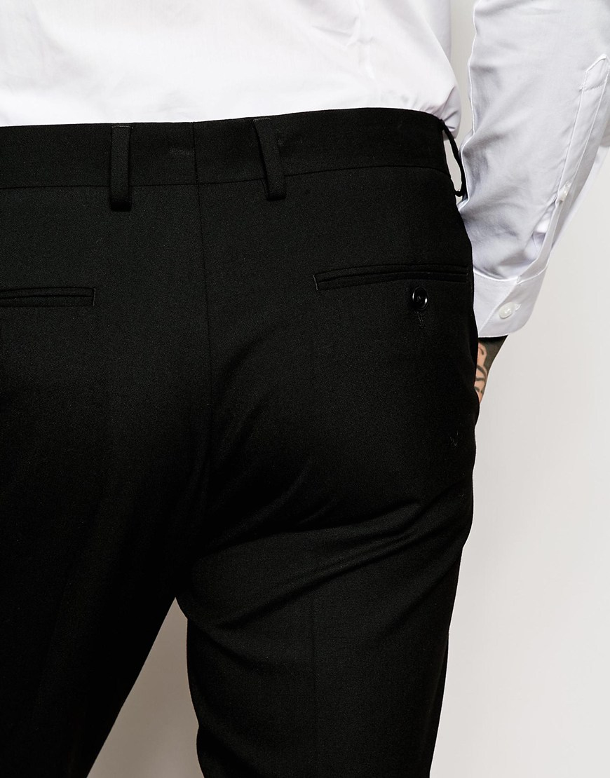 ASOS Synthetic Skinny Cropped Suit Trousers in Black for Men Lyst