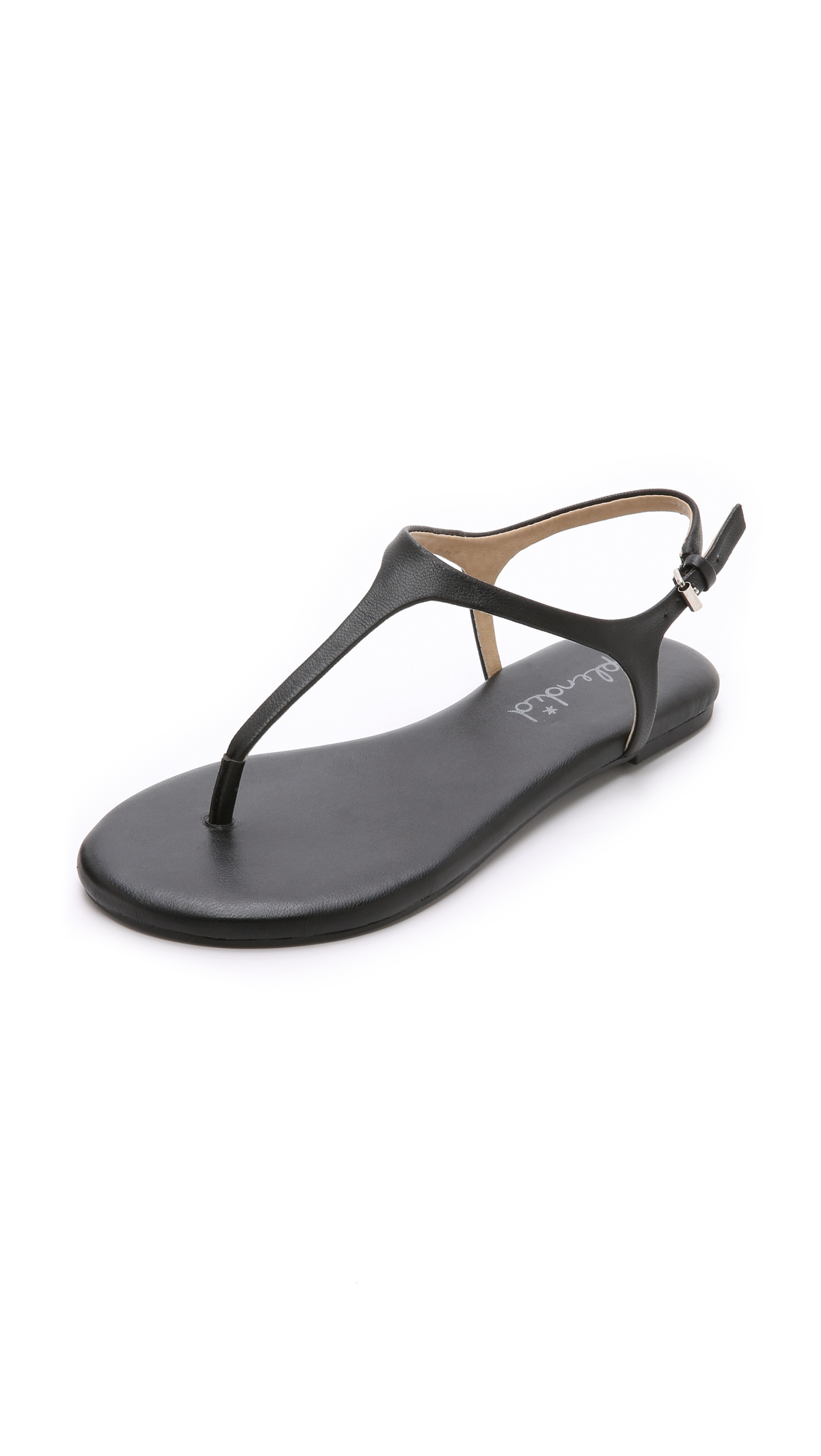 Splendid Mason T Strap Thong Sandals - Caramel in Black - Lyst