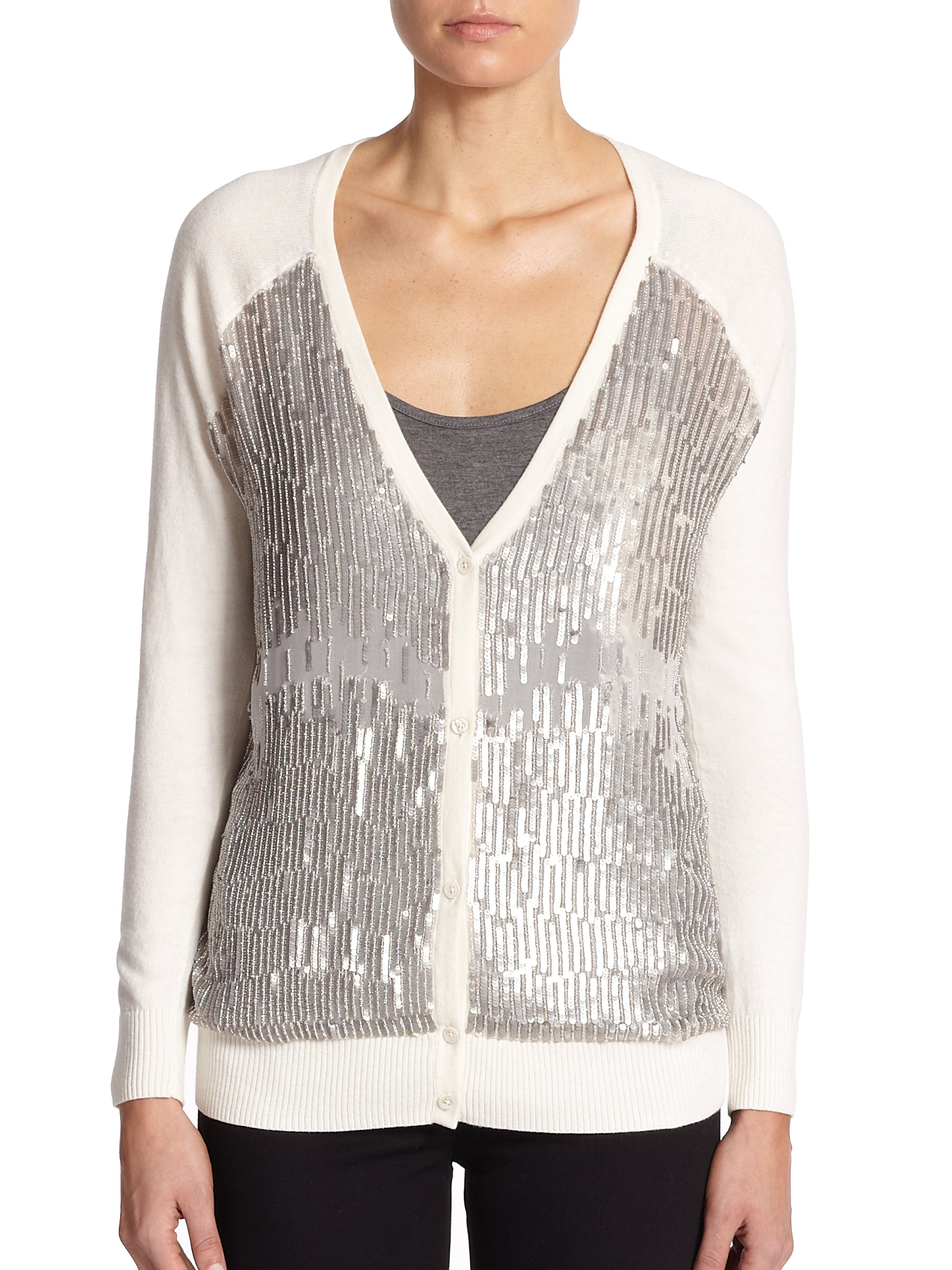 embellished v neck